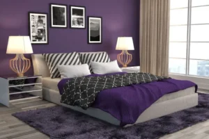 Purple Hues to Create a Calm Bedroom